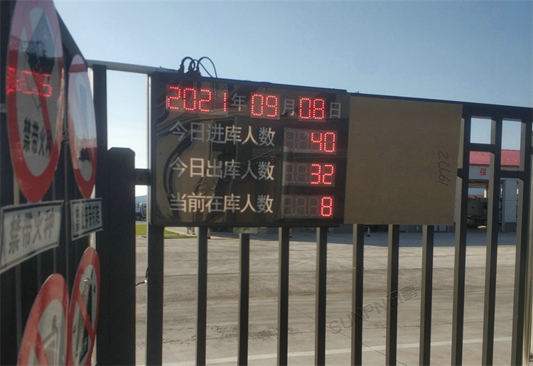 人數統計顯示屏-現場照片