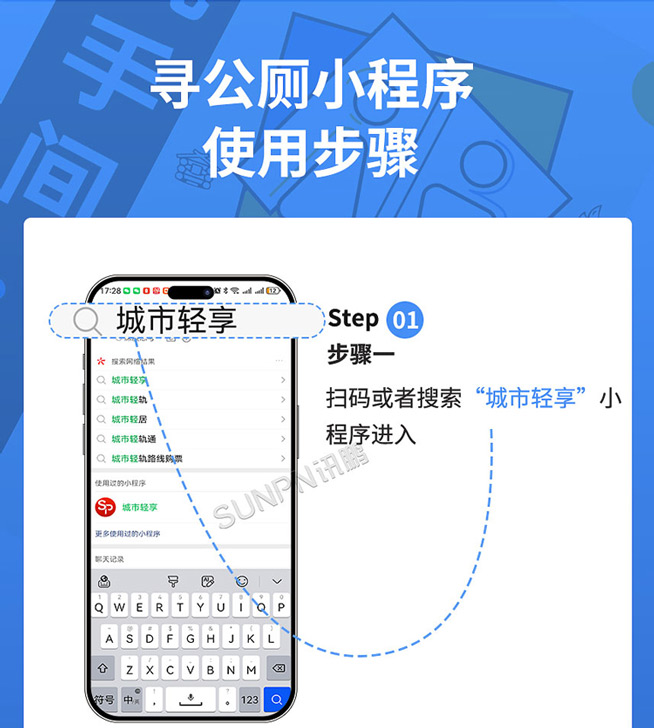 尋公廁小程序-使用步驟
